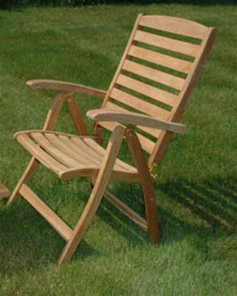 Most reclining outdoor patio chairs come in a wicker/rattan material, and it's important that the cushions within the chair are comfortable, and that the chair is made of sturdy material. 43" Natural Teak Outdoor Patio Portsmouth Folding ...