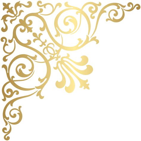 Corner Gold Border Png Isolated File Png Mart