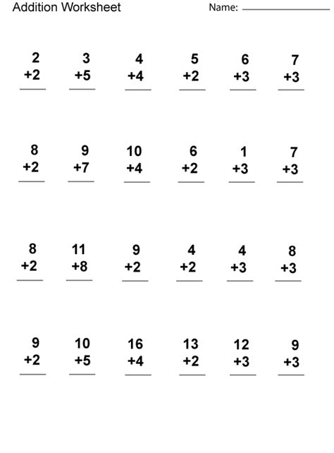 Printable First Grade Worksheets Math