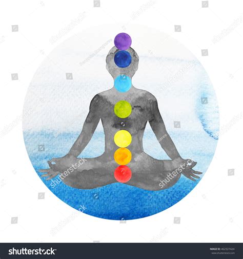 7 Chakra Color Lotus Pose Yoga Stock Illustration 462327424 Shutterstock