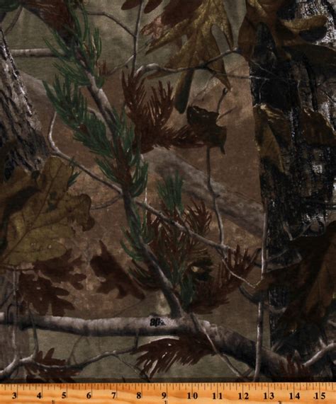 Jersey Knit Realtree Camouflage Trees Leaves Brown Green Black Wide
