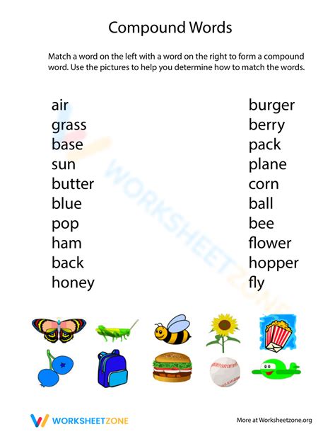 Make Compound Words Worksheet