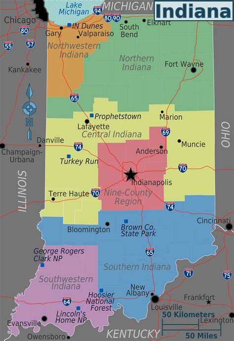 Indiana Regions Map •
