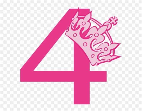 4th Birthday Pink Tiara Clip Art At Clker Com Vector 4th Birthday Clipart Free Transparent