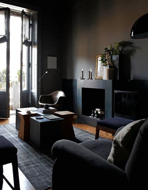 26 Gorgeous Living Rooms With Black Walls Digsdigs