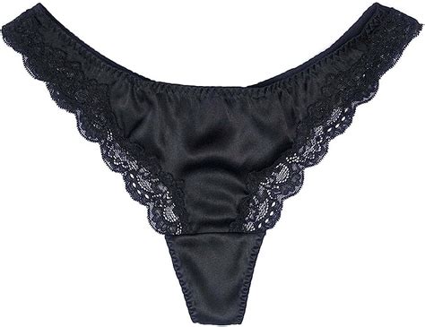 Amazon Com Silriver Womens Silk G String Thong Panties Satin T Back