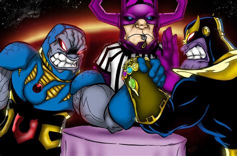 Darkseid Vs Thanos By Bjsinc On Deviantart Darkseid Geek Art Marvel