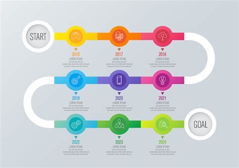 Premium Vector Year Planner Timeline Infographic Elements