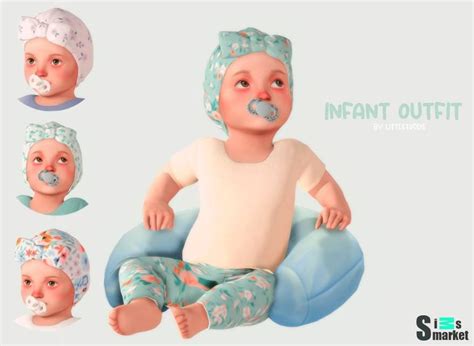 Комплект одежды для младенцев Infant Outfit Set 2 для Симс 4 для Симс