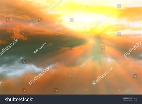 Sunset Sunrise Clouds Light Rays Other Stock Photo 709224040 Shutterstock
