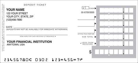 Deposit slips normally include information separated into the categories, which include the type of instrument being deposited (cash or check). One Part Deposit Slips | Designer Checks