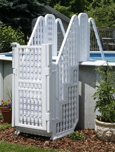 Above Ground Pool Steps Ladder W Gate And Lock Amazonca Patio Lawn