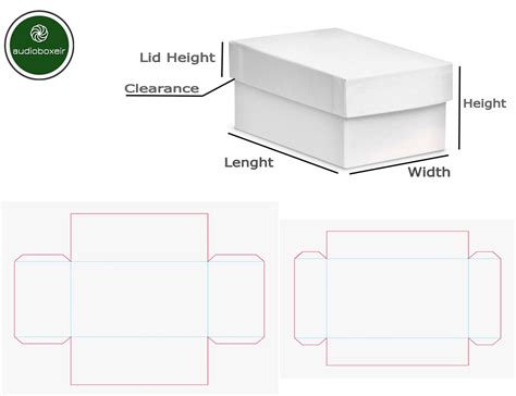 Box With Lid Template 10x10x6 254x254x152mm Favor Box Etsy
