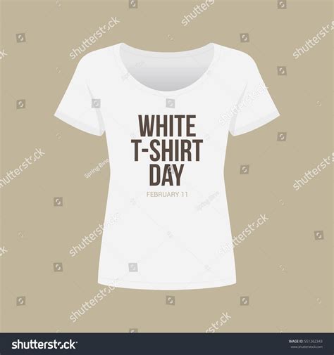 White Tshirt Day Vector Illustration Stock Vector Royalty Free
