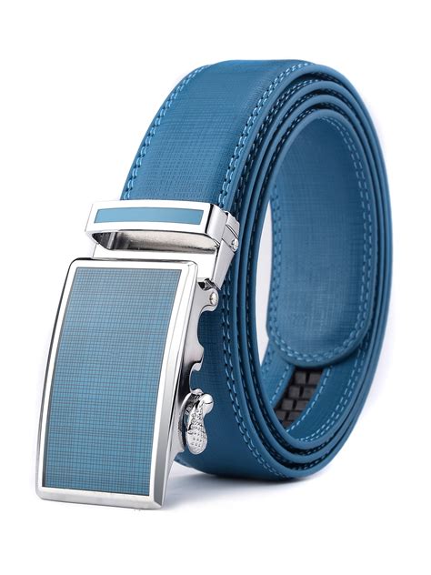 Nike Mens Ratchet Color Belt Automatic Buckle Genuine Leather Belt