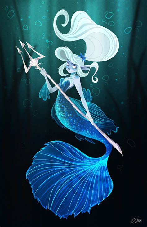 Fighting Fish Mermaid Samantha Germaine Sim Violet1202 Mermaid Art