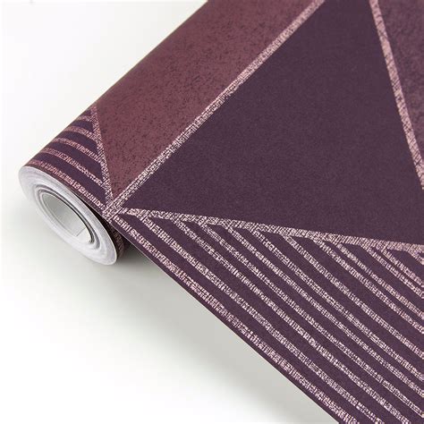 395833 Art Deco Plum Glam Geometric Wallpaper By Eijffinger