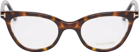 Tom Ford Black Tortoiseshell Cat Eye Optical Glasses Optical