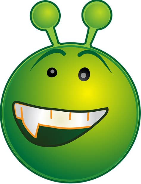 Smiley Green Alien Aaah Clipart Free Download Transparent Png Creazilla