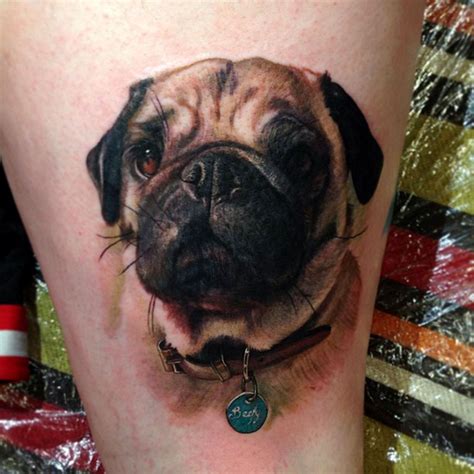 Pammndz Thievinggenius Tattoo Done By Carlos Pug Tattoo Dog
