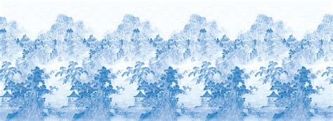 Ming Mountain China Blue Chinese Wall Art Surface View