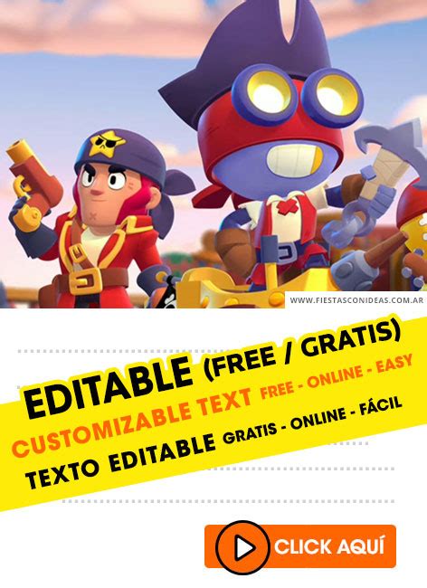 Choose what kind of all star birthday invitations you want based on type, orientation, size and shape. +6 Free BRAWL STARS birthday invitations for edit ...