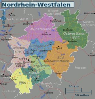 In nrw gibt es vier verbundtarife (siehe karte) für fahrten mit bussen und bahnen in den jeweiligen regionen. Nordrhein-Westfalen - Reiseführer auf Wikivoyage