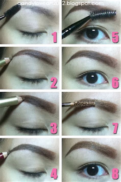 Eyebrow pencil, matte brown eyeshadow, an angled brush, a spoolie brush beautiful eyebrows frame the face and accentuate makeup. CandyLoveArt: My Eyebrow Makeup Tutorial