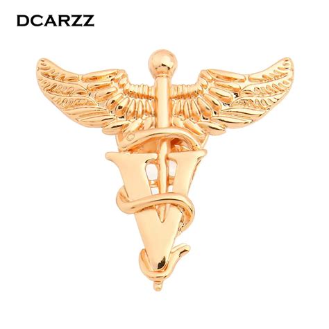 Silver Color Caduceus Pin Medical Jewelry T For Doctornursemedical