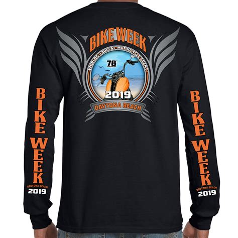 2019 Bike Week Daytona Beach Official Logo Long Sleeve Shirt Ebay