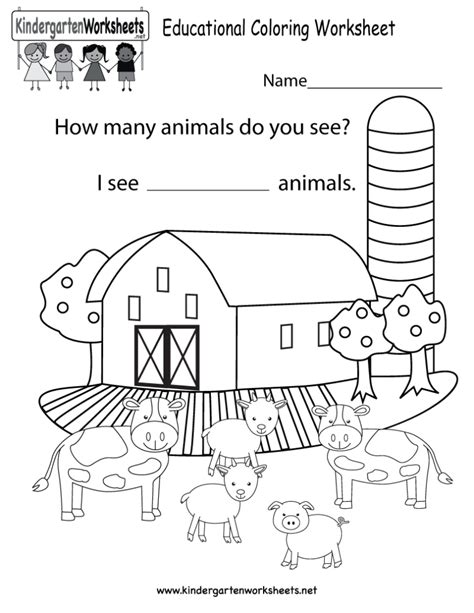 How to print our coloring pages, sheets and pictures: Coloring Pages: ... Coloring Worksheet Free Kindergarten ...