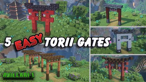 Minecraft Easy Torii Gates Tutorial How To Build An Easy Japanese Gate Minecraft Torii