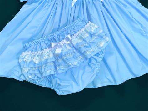 Adult Baby Sissy Littles Abdl Vintage Baby Blue Dress And Etsy