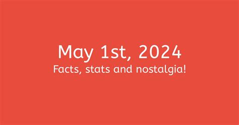 May 1 2024 Facts Statistics And Events