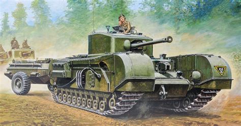 Рисунок British Tank Churchill Mk Vii Crocodile на рабочий стол