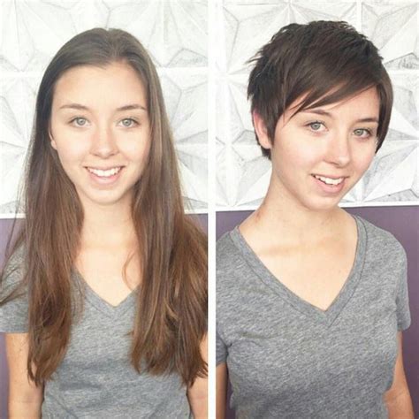 15 Of The Best Before And After Short Hairstyle Photos Pixiebobhaircut