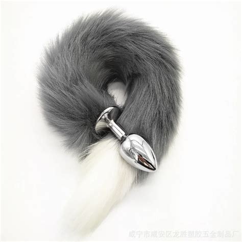 new stainless steel big ass toy fox tail anal plug for women buy anal plug vibrator sex toy