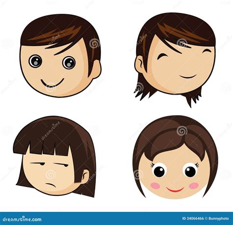 Cartoon Faces Stock Vector Illustration Of Character 34066466