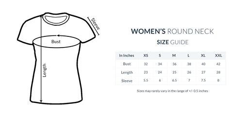 Size Guide For Apparel Products