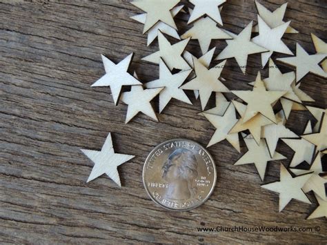 50 Small Wood Stars Diy Rustic Table Decorations