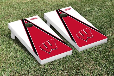 Our Wisconsin Badgers Cornhole Game Set Triangle Version Get Your