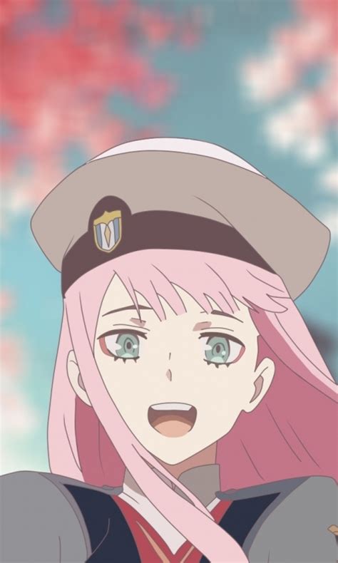 Download Wallpaper 480x800 Zero Two Uniform Cute Ana Beautiful Anime