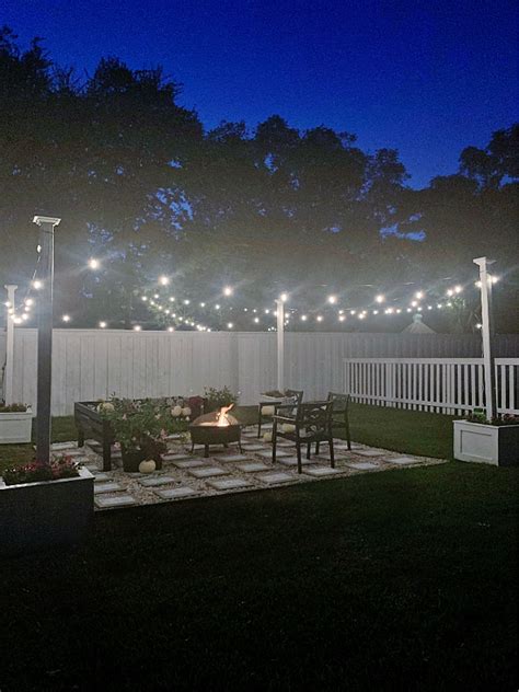 For each freestanding outdoor string light box and pole you will need: DIY Outdoor String Light Pole Stand - Thistlewood Farm