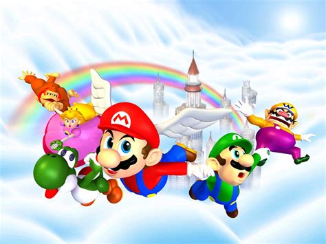 Mario Party Nintendo 64 Artwork Including Characters Game Board Art