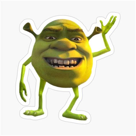 Shrek But A Lil Spicy Sticker By Stickersbyreina Meme Stickers Cool