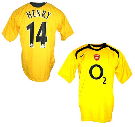 The official account of arsenal football club. Nike FC Arsenal Trikot 14 Thierry Henry 2005/06 O2 Gelb CL ...