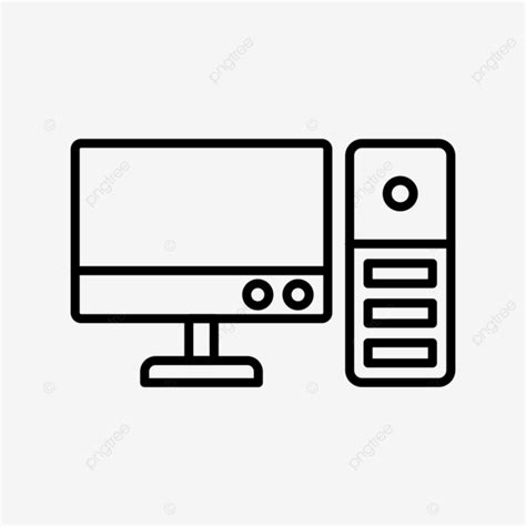 Personal Computer Line Icon Computer Personal Computer Pc Png And