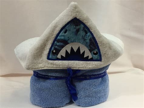 Shark Hooded Towel For Kids Full Size Bath Towel Shark Hoodie Bath