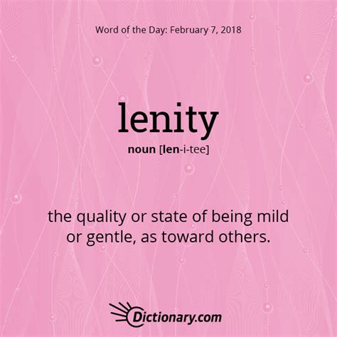 Word Of The Day Lenity Cool Words Rare Words