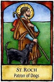 It was the loving care a dog gave that led to st. Saint Roch Icon. Patron Saint of Dogs Giclee Print by Tim ...